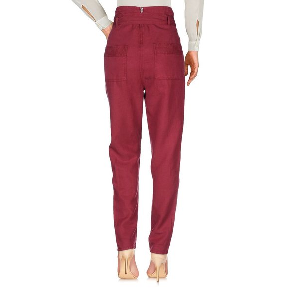 One Teaspoon Olive Green Paperbag High Waist Belted Pants Linen Cotton - Picture 8 of 8